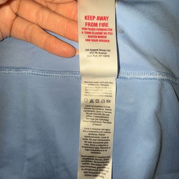 DKNY SPORT Women's Balance High-Waist Capri Leggings - XL Light Blue - Picture 6 of 11